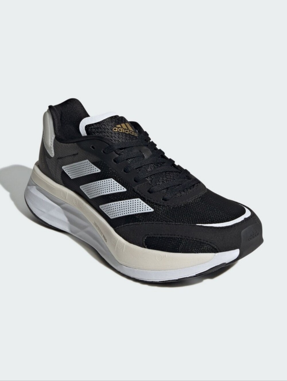 Adidas Adizero Boston 10 Lightstrike Running Shoes Size 9 Black White
